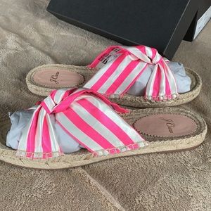 Jcrew NWT espadrille striped sandal 7.5